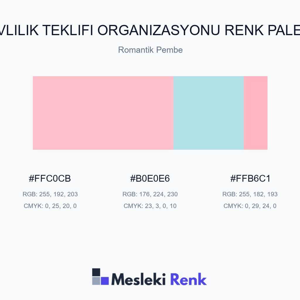 Evlilik Teklifi Organizasyonu Romantik Pembe Renk Paleti