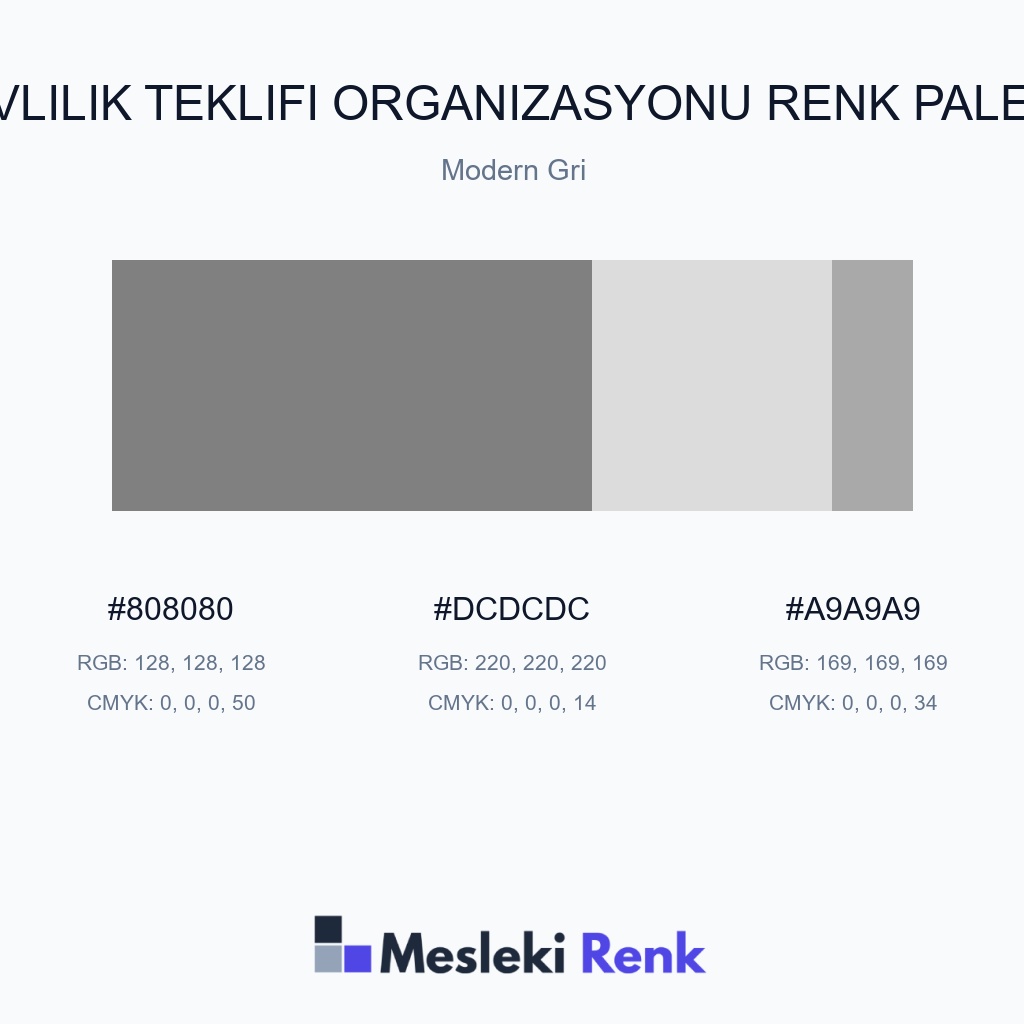 Evlilik Teklifi Organizasyonu Modern Gri Renk Paleti