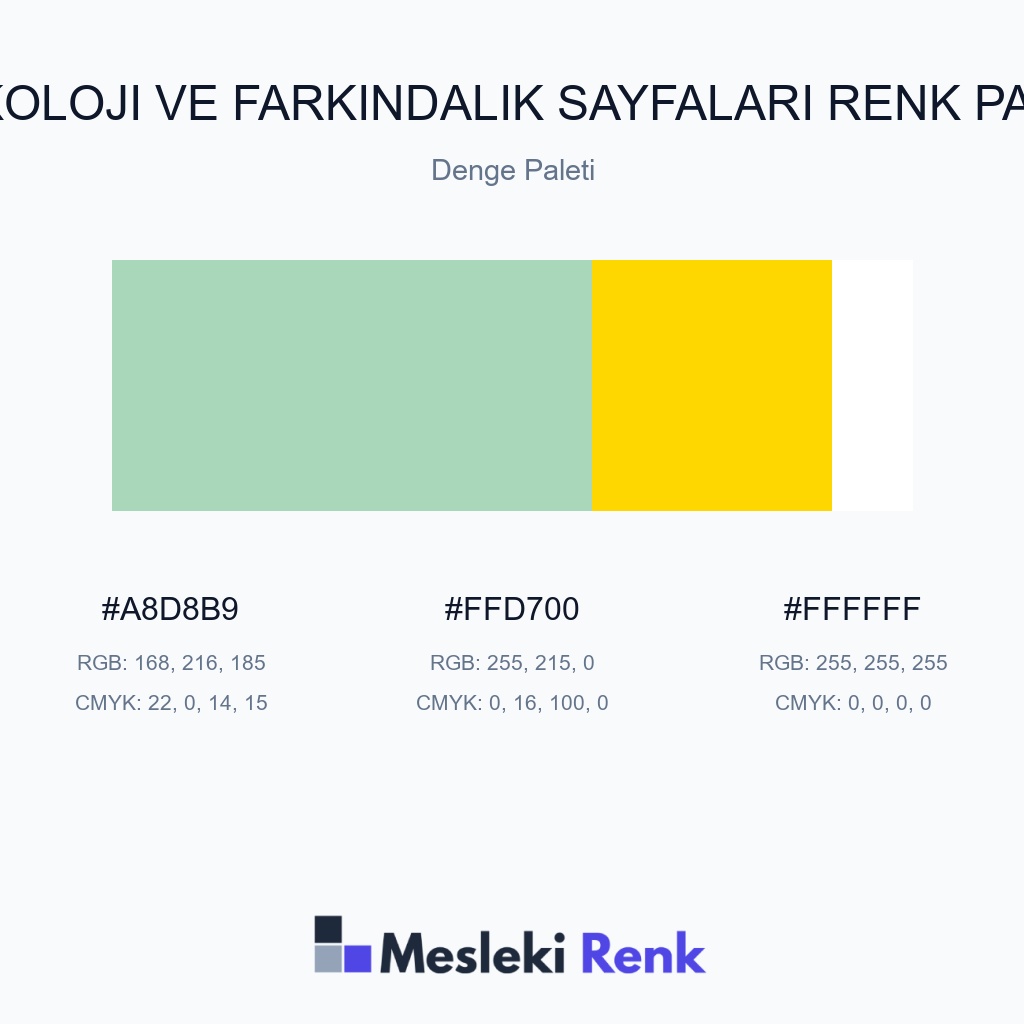 Psikoloji ve Farkındalık Sayfaları Denge Paleti Renk Paleti