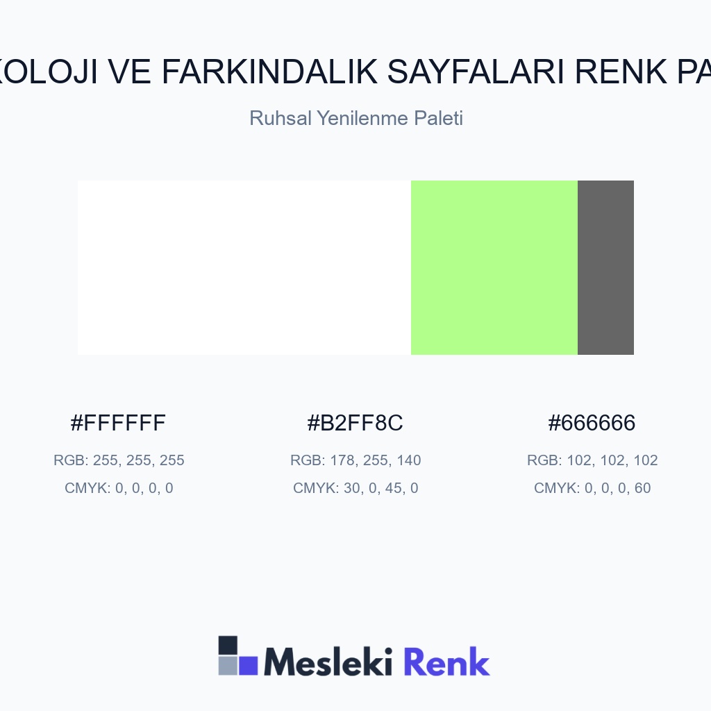 Psikoloji ve Farkındalık Sayfaları Ruhsal Yenilenme Paleti Renk Paleti