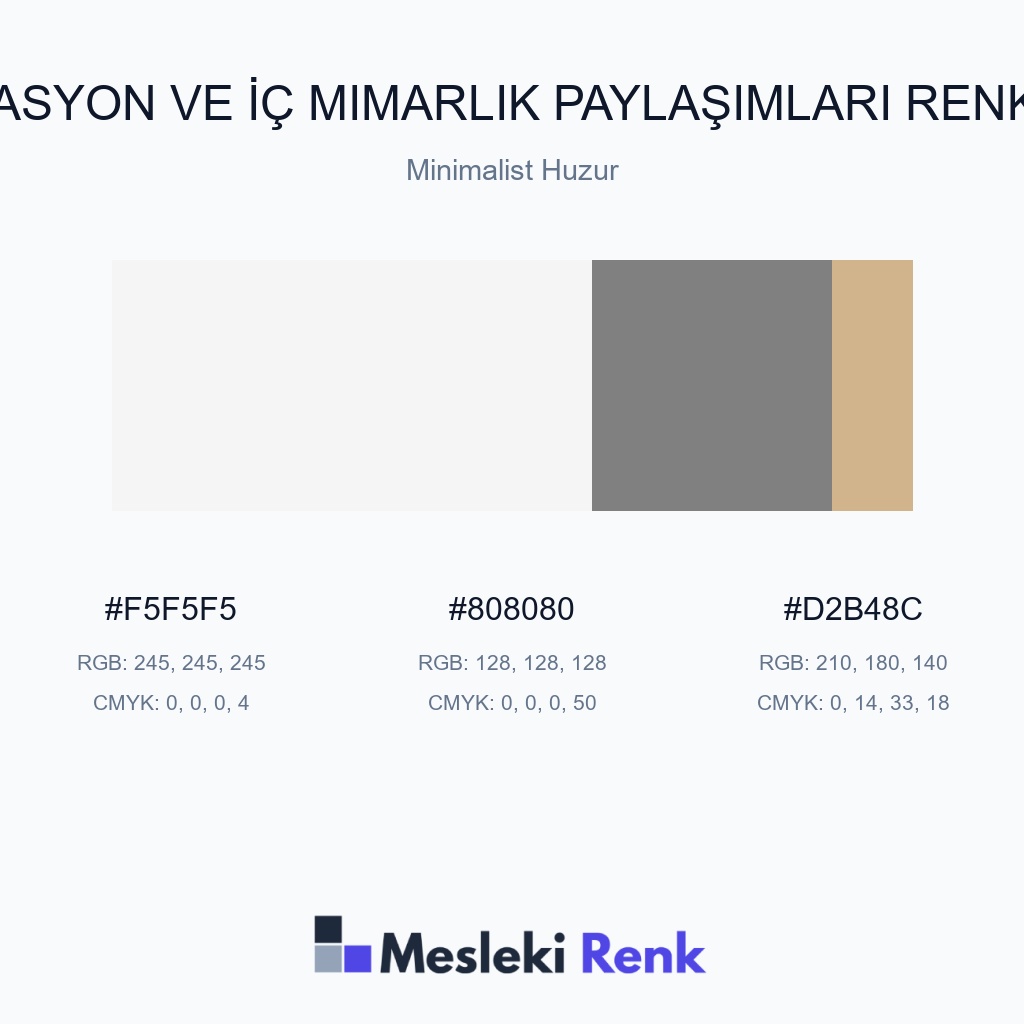 Dekorasyon ve İç Mimarlık Paylaşımları Minimalist Huzur Renk Paleti