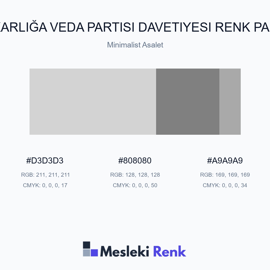 Bekarlığa Veda Partisi Davetiyesi Minimalist Asalet Renk Paleti