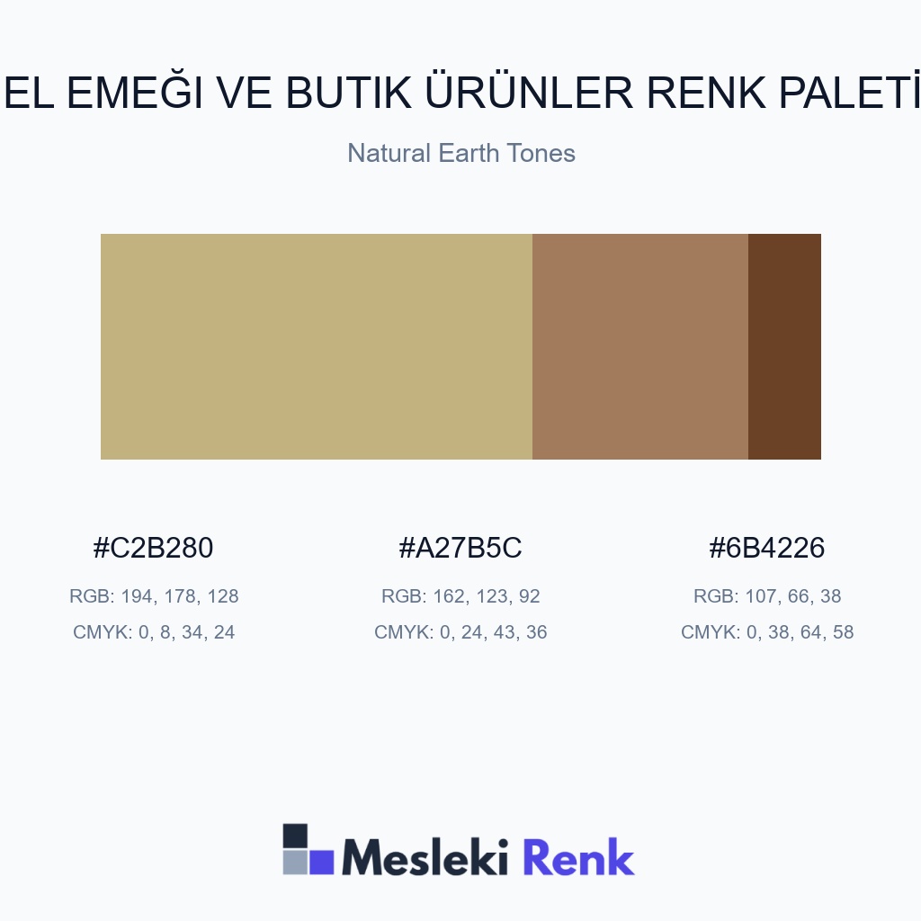 El Emeği ve Butik Ürünler Natural Earth Tones Renk Paleti