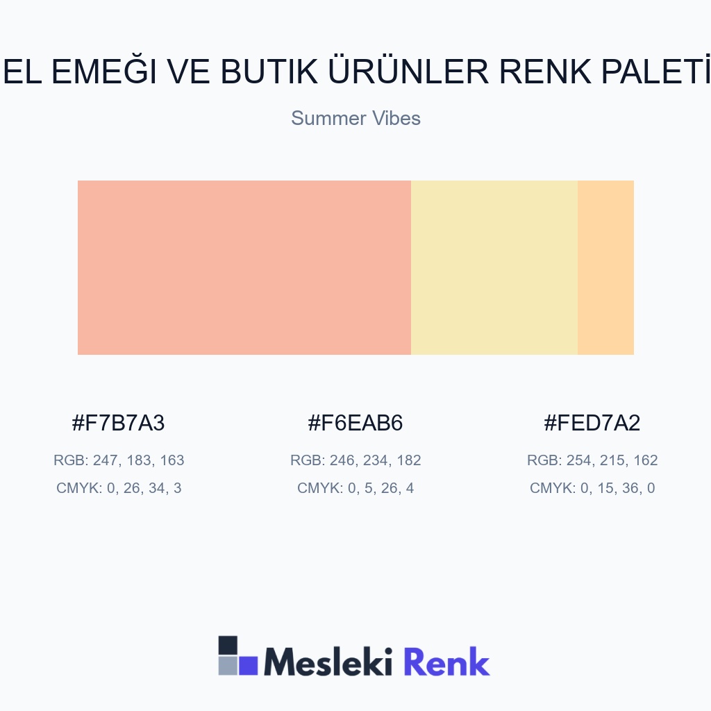 El Emeği ve Butik Ürünler Summer Vibes Renk Paleti