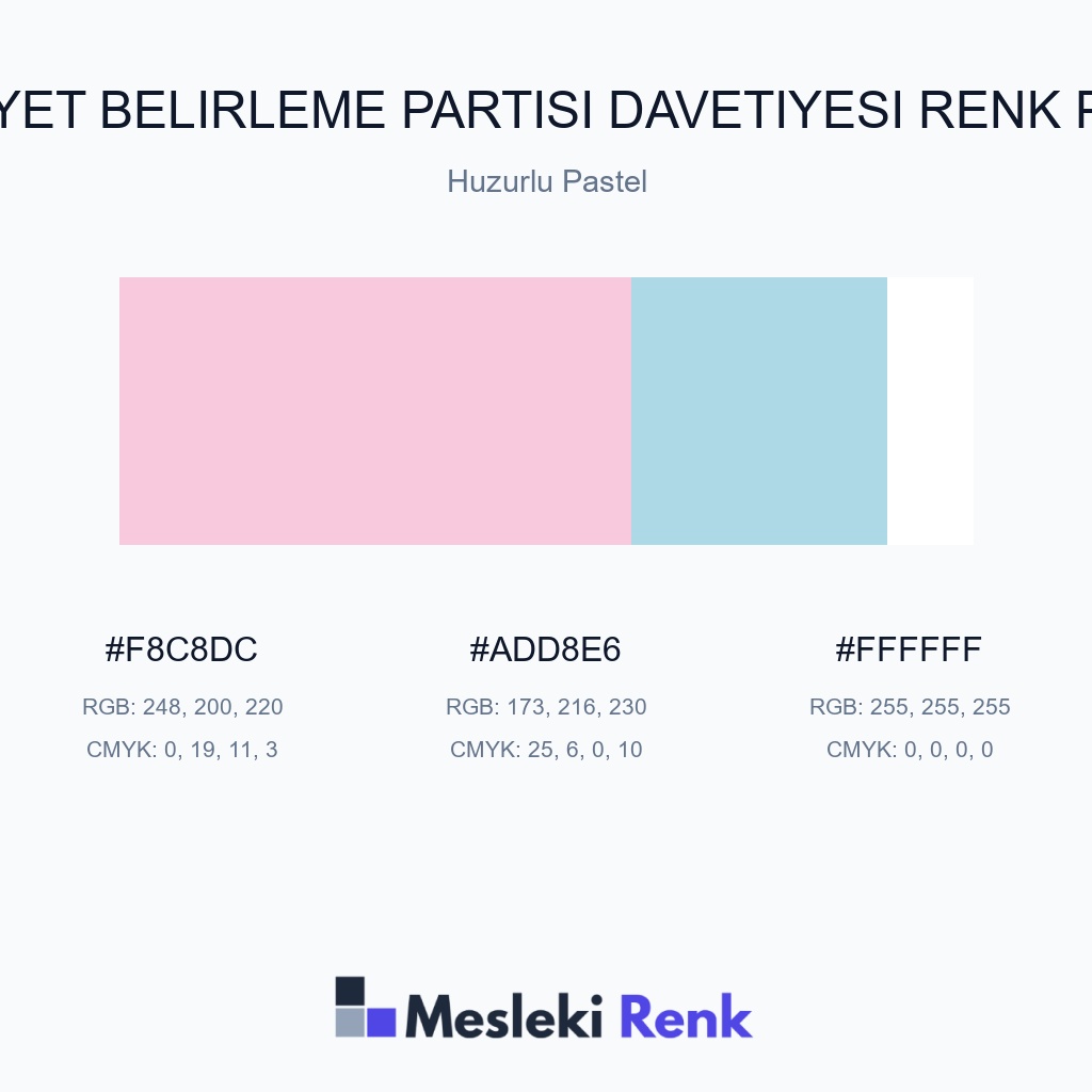 Cinsiyet Belirleme Partisi Davetiyesi Huzurlu Pastel Renk Paleti