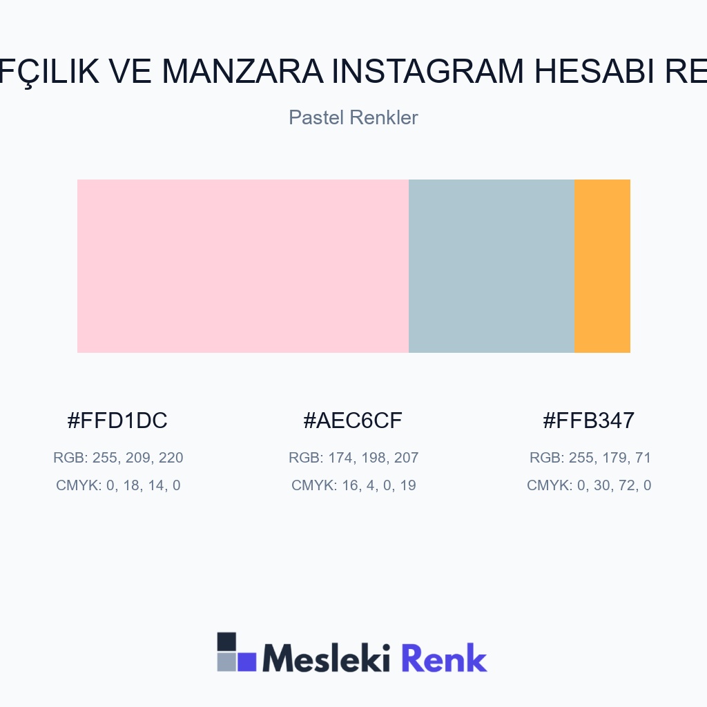 Fotoğrafçılık ve Manzara Instagram Hesabı Pastel Renkler Renk Paleti