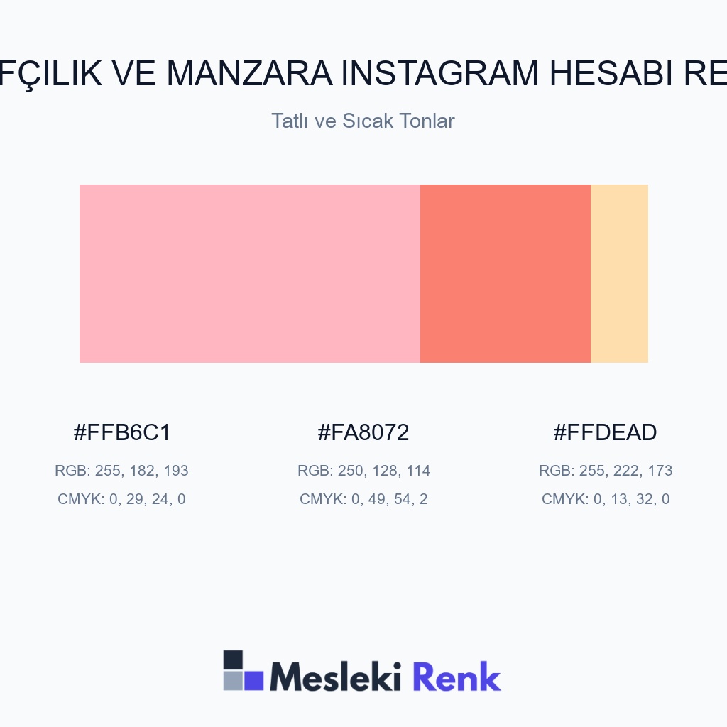 Fotoğrafçılık ve Manzara Instagram Hesabı Tatlı ve Sıcak Tonlar Renk Paleti