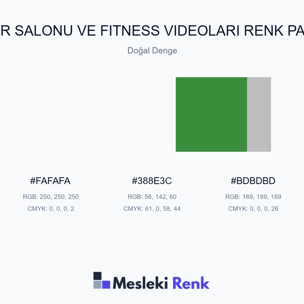 Spor Salonu ve Fitness Videoları Doğal Denge Renk Paleti