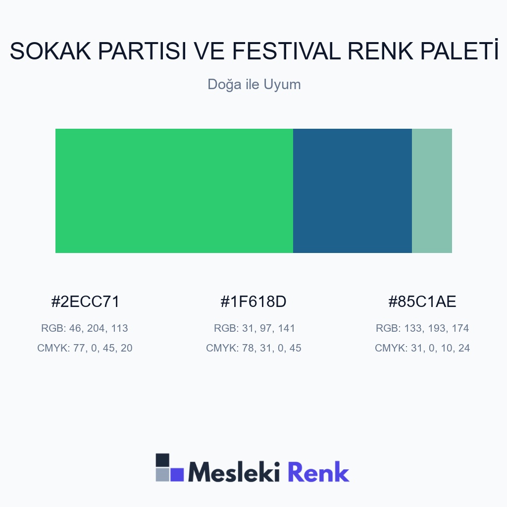 Sokak Partisi ve Festival Doğa ile Uyum Renk Paleti