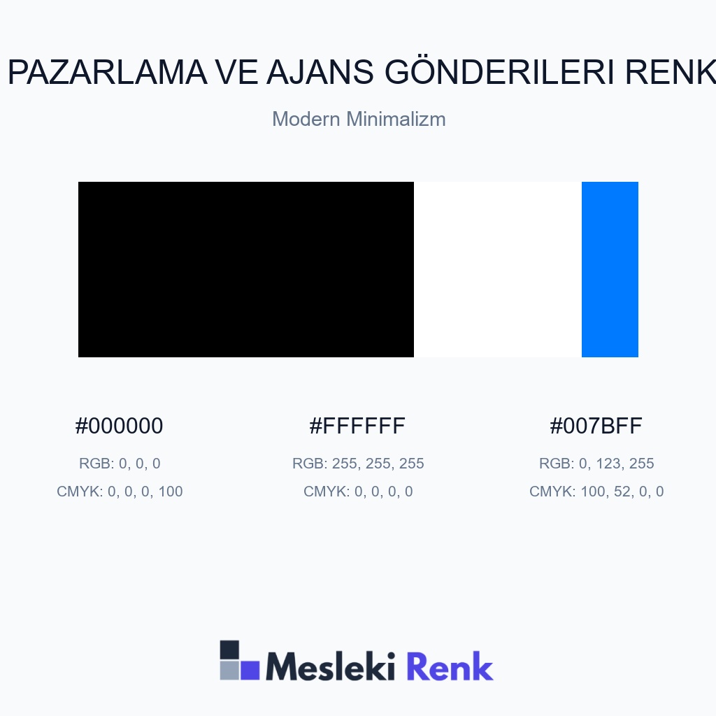 Dijital Pazarlama ve Ajans Gönderileri Modern Minimalizm Renk Paleti
