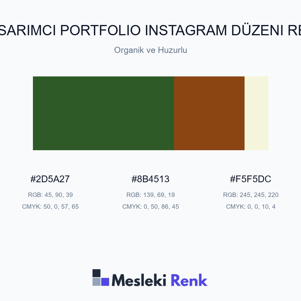 Grafik Tasarımcı Portfolio Instagram Düzeni Organik ve Huzurlu Renk Paleti