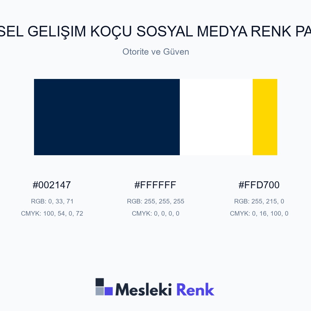 Kişisel Gelişim Koçu Sosyal Medya Otorite ve Güven Renk Paleti
