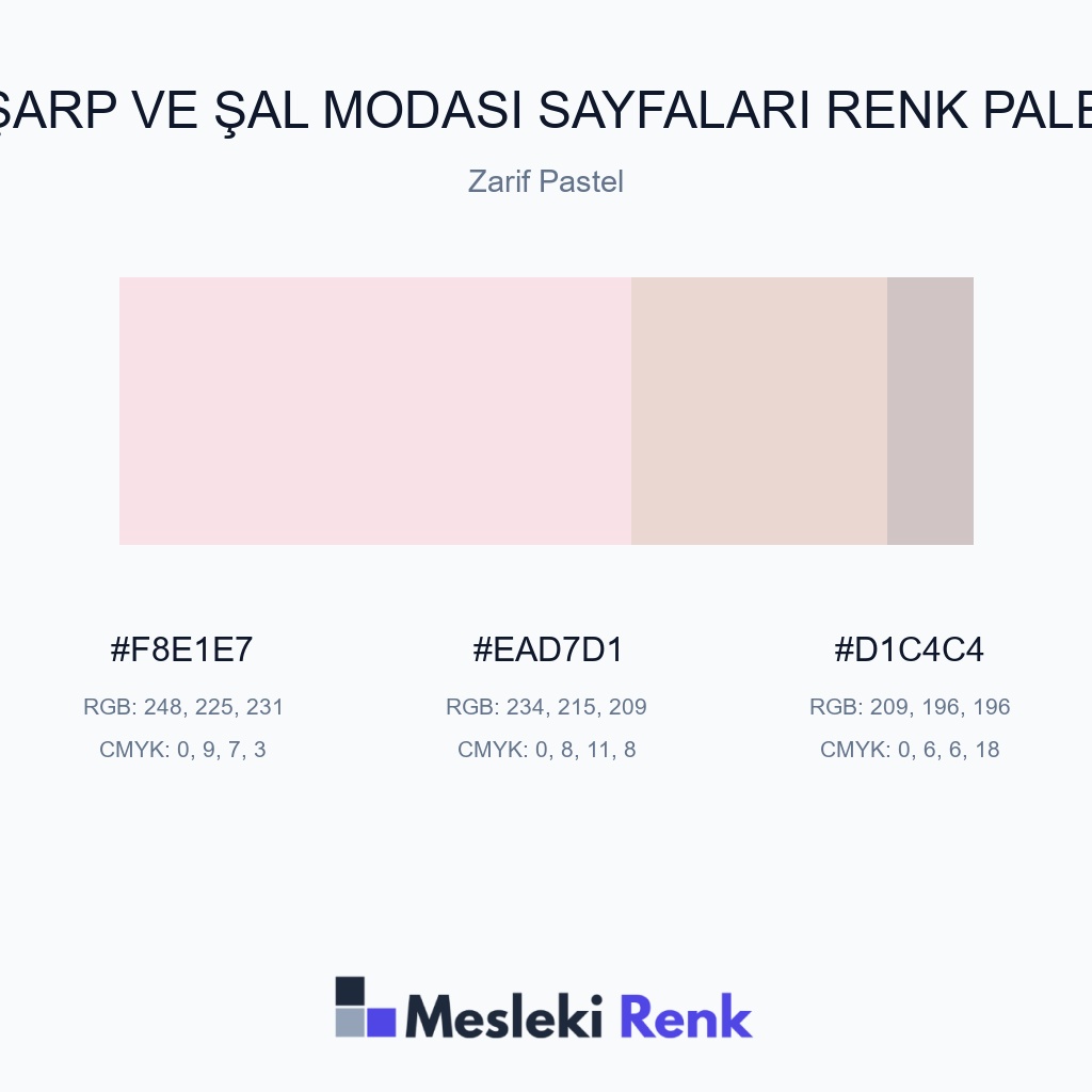 Eşarp ve Şal Modası Sayfaları Zarif Pastel Renk Paleti