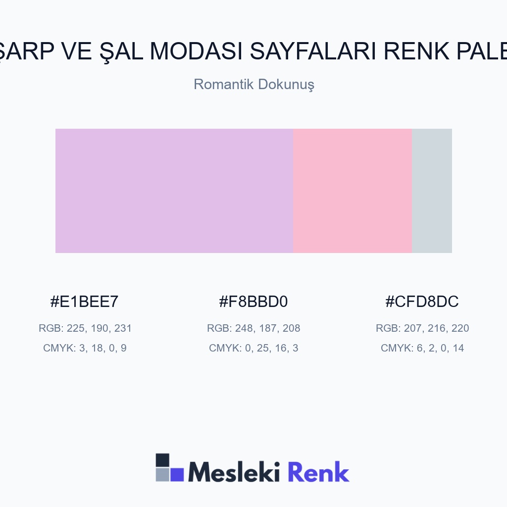 Eşarp ve Şal Modası Sayfaları Romantik Dokunuş Renk Paleti