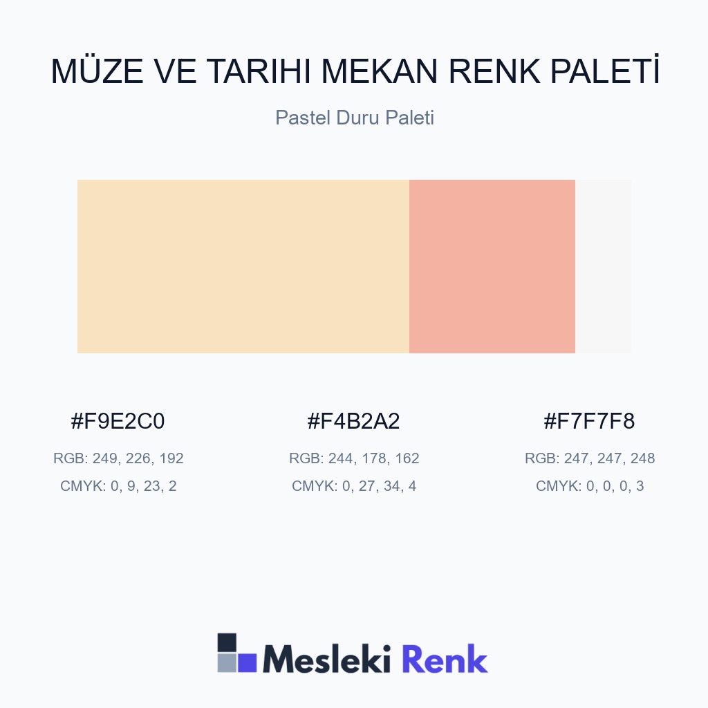 Müze ve Tarihi Mekan Pastel Duru Paleti Renk Paleti
