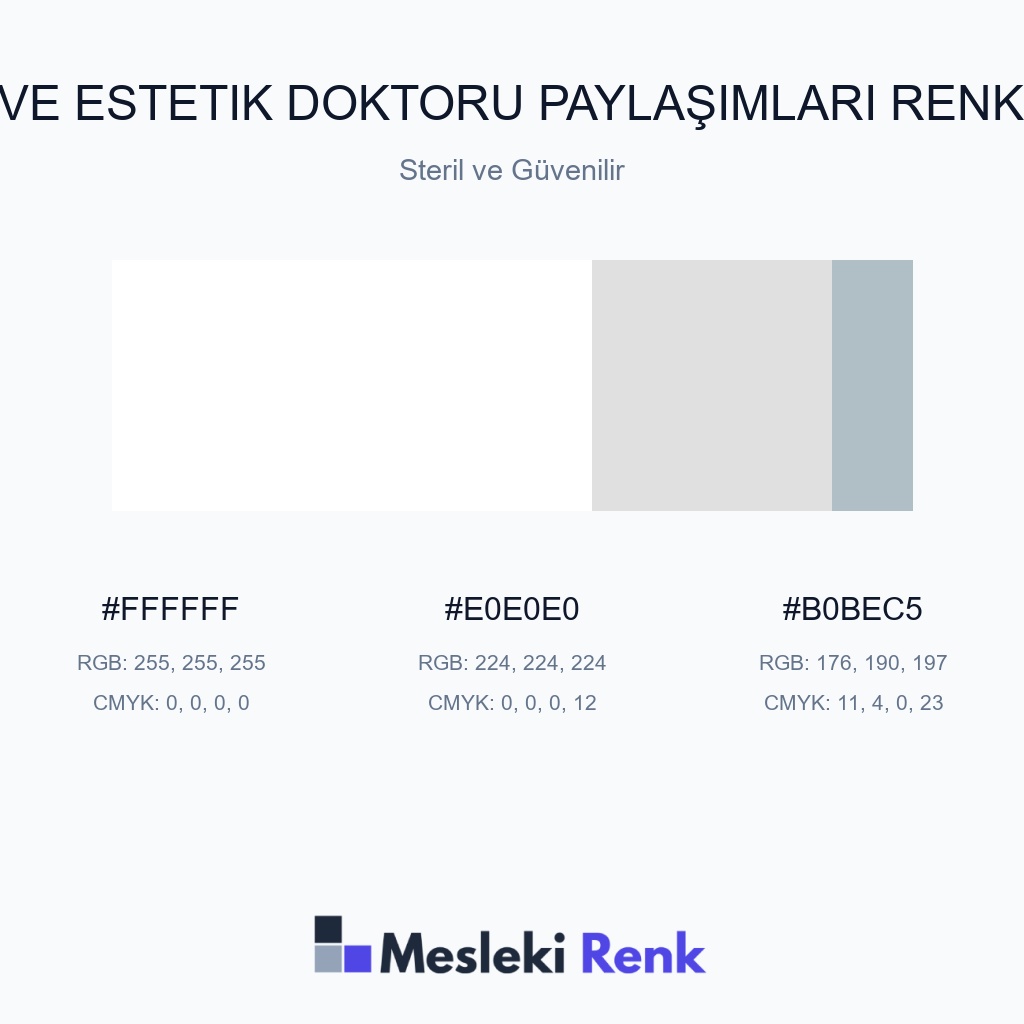 Klinik ve Estetik Doktoru Paylaşımları Steril ve Güvenilir Renk Paleti