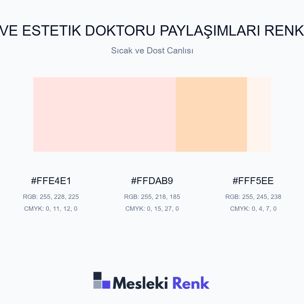 Klinik ve Estetik Doktoru Paylaşımları Sıcak ve Dost Canlısı Renk Paleti