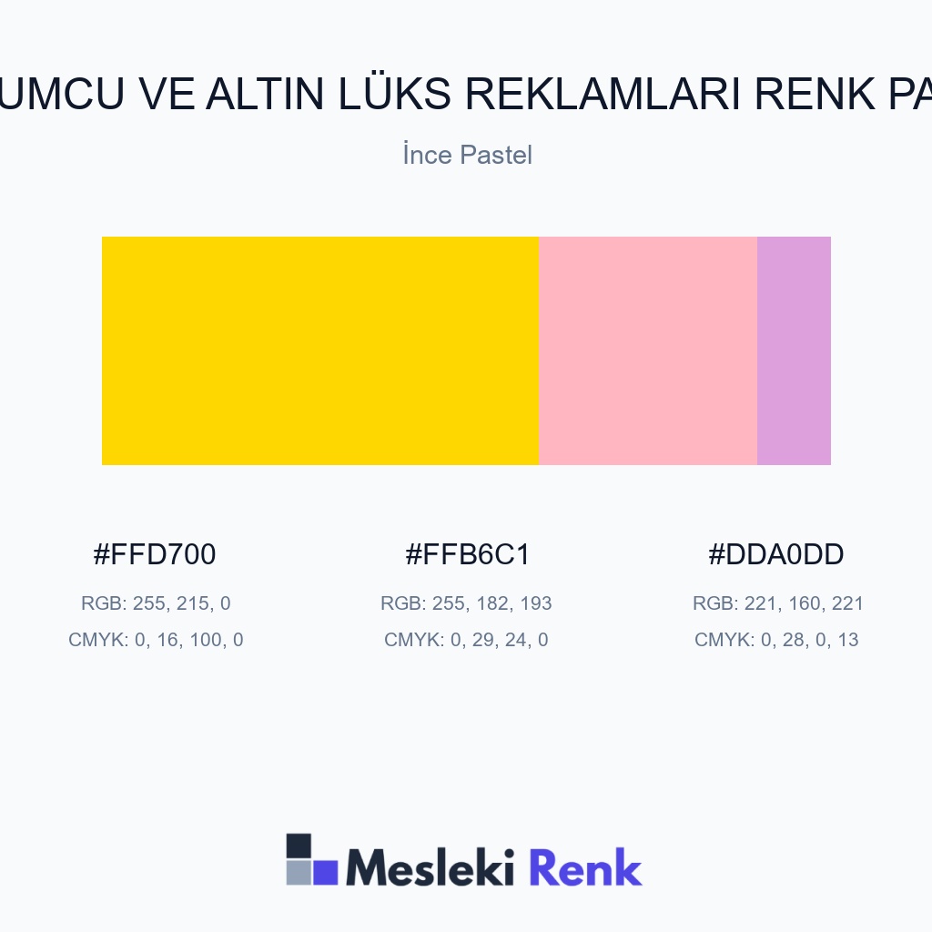 Kuyumcu ve Altın Lüks Reklamları İnce Pastel Renk Paleti