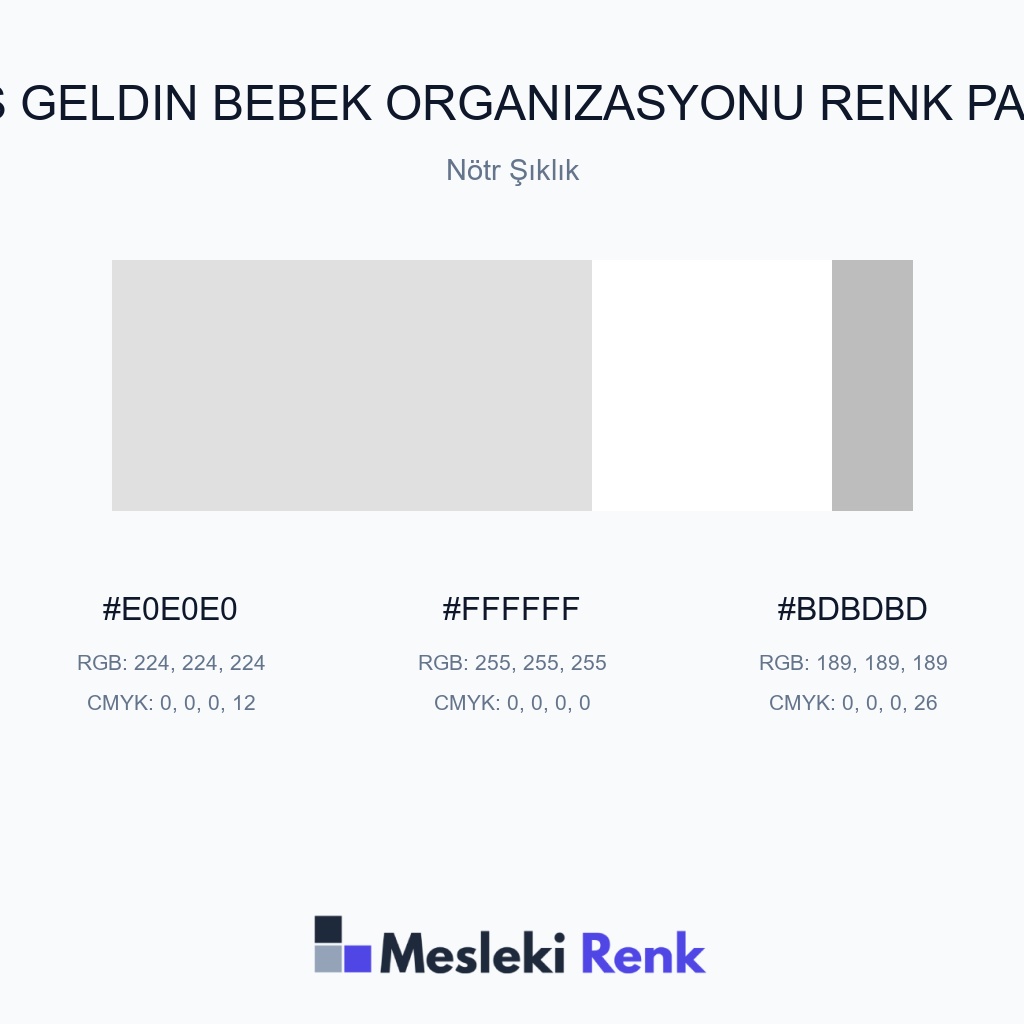 Hoş Geldin Bebek Organizasyonu Nötr Şıklık Renk Paleti