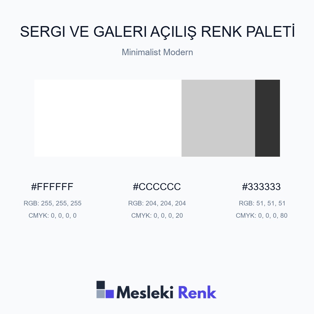 Sergi ve Galeri Açılış Minimalist Modern Renk Paleti