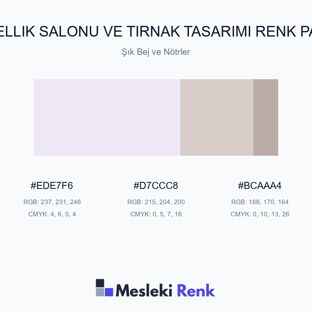 Güzellik Salonu ve Tırnak Tasarımı Şık Bej ve Nötrler Renk Paleti