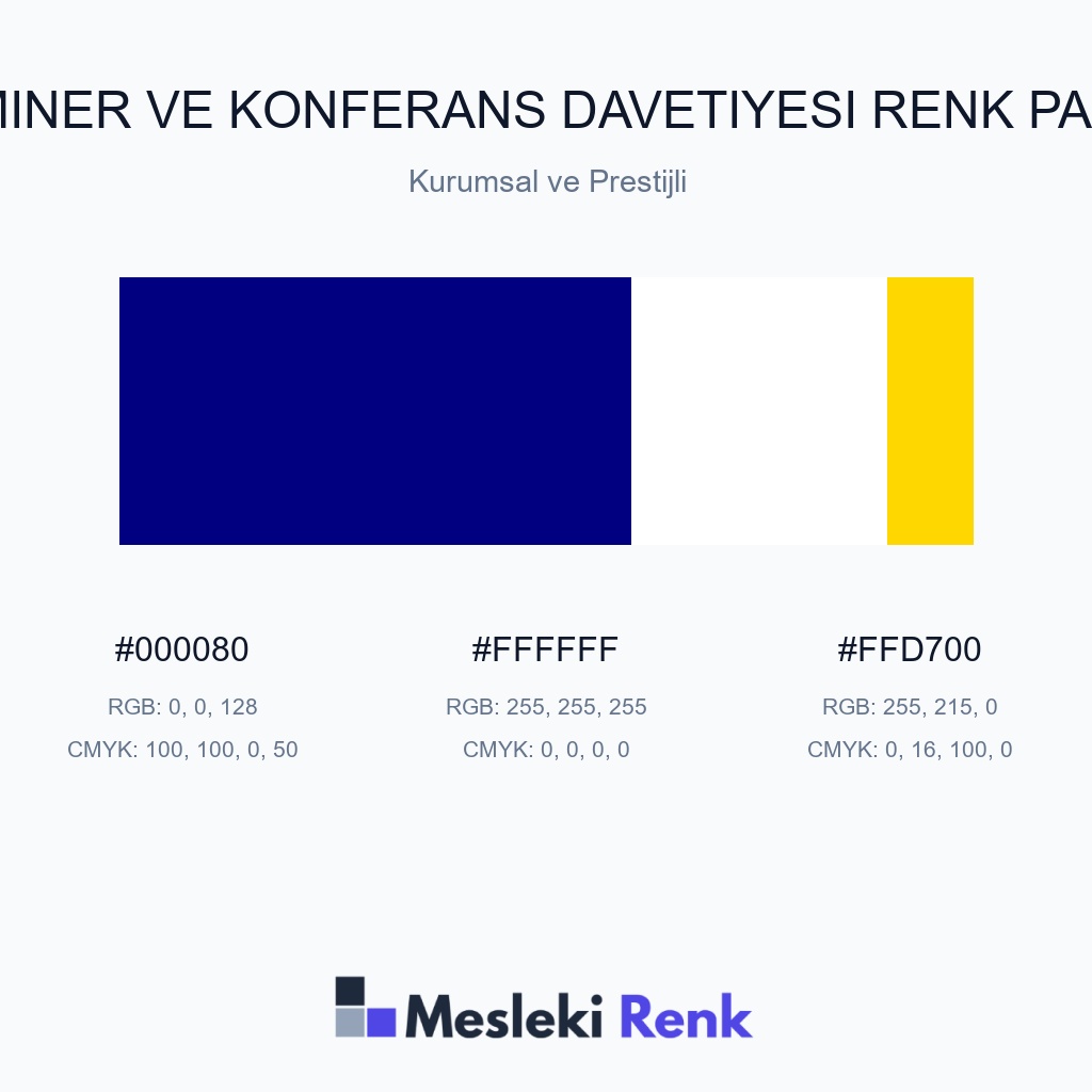 Seminer ve Konferans Davetiyesi Kurumsal ve Prestijli Renk Paleti