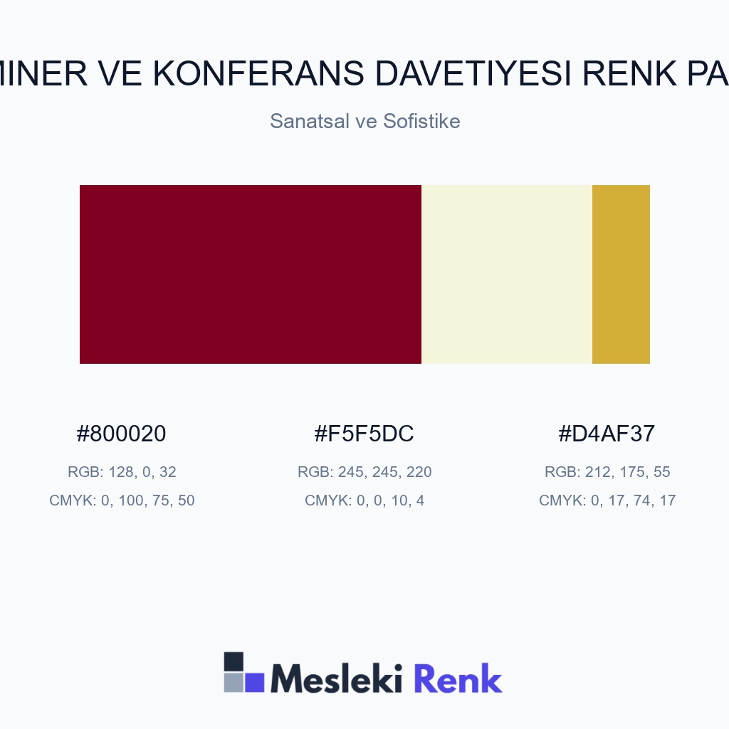 Seminer ve Konferans Davetiyesi Sanatsal ve Sofistike Renk Paleti