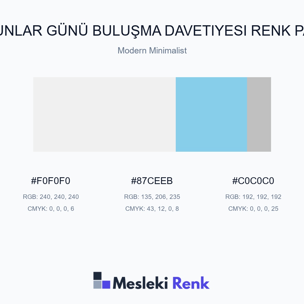 Mezunlar Günü Buluşma Davetiyesi Modern Minimalist Renk Paleti