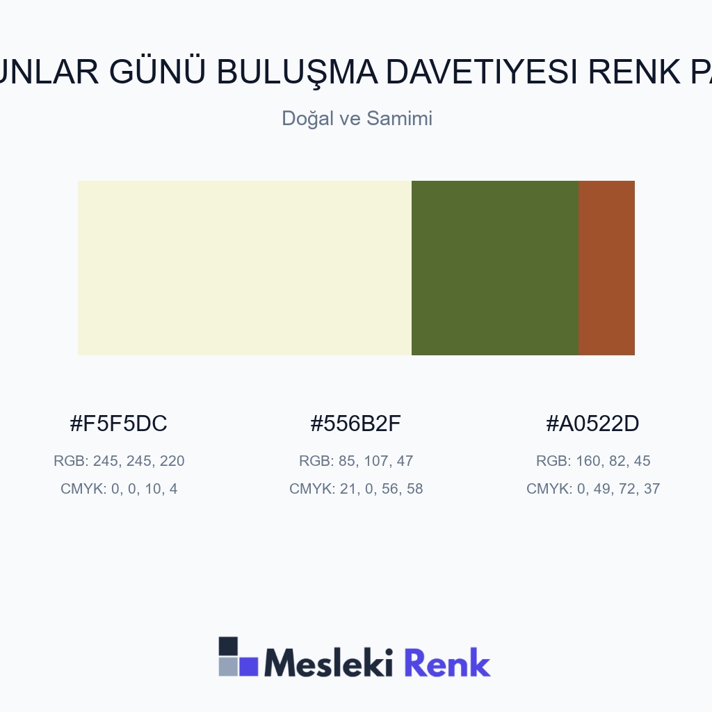 Mezunlar Günü Buluşma Davetiyesi Doğal ve Samimi Renk Paleti