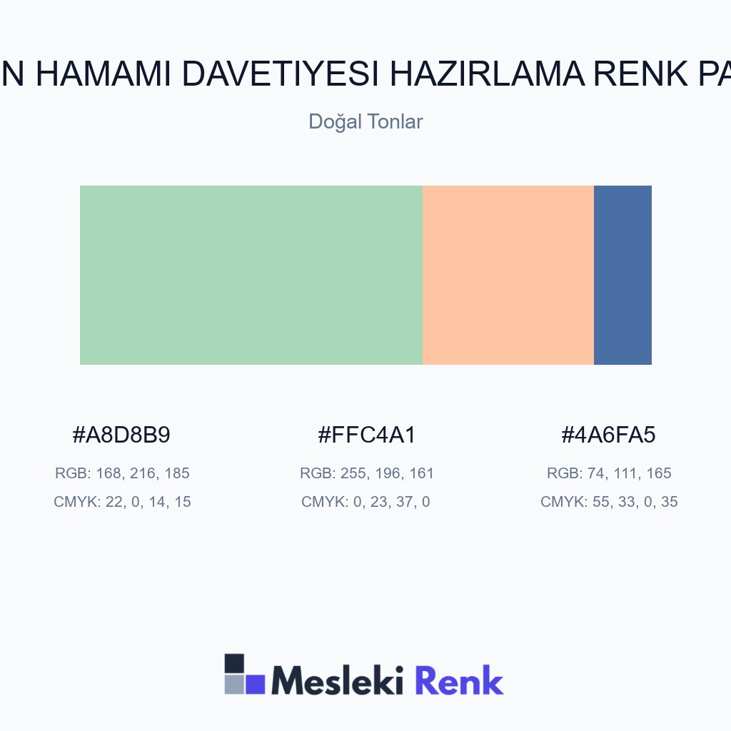 Gelin Hamamı Davetiyesi Hazırlama Doğal Tonlar Renk Paleti