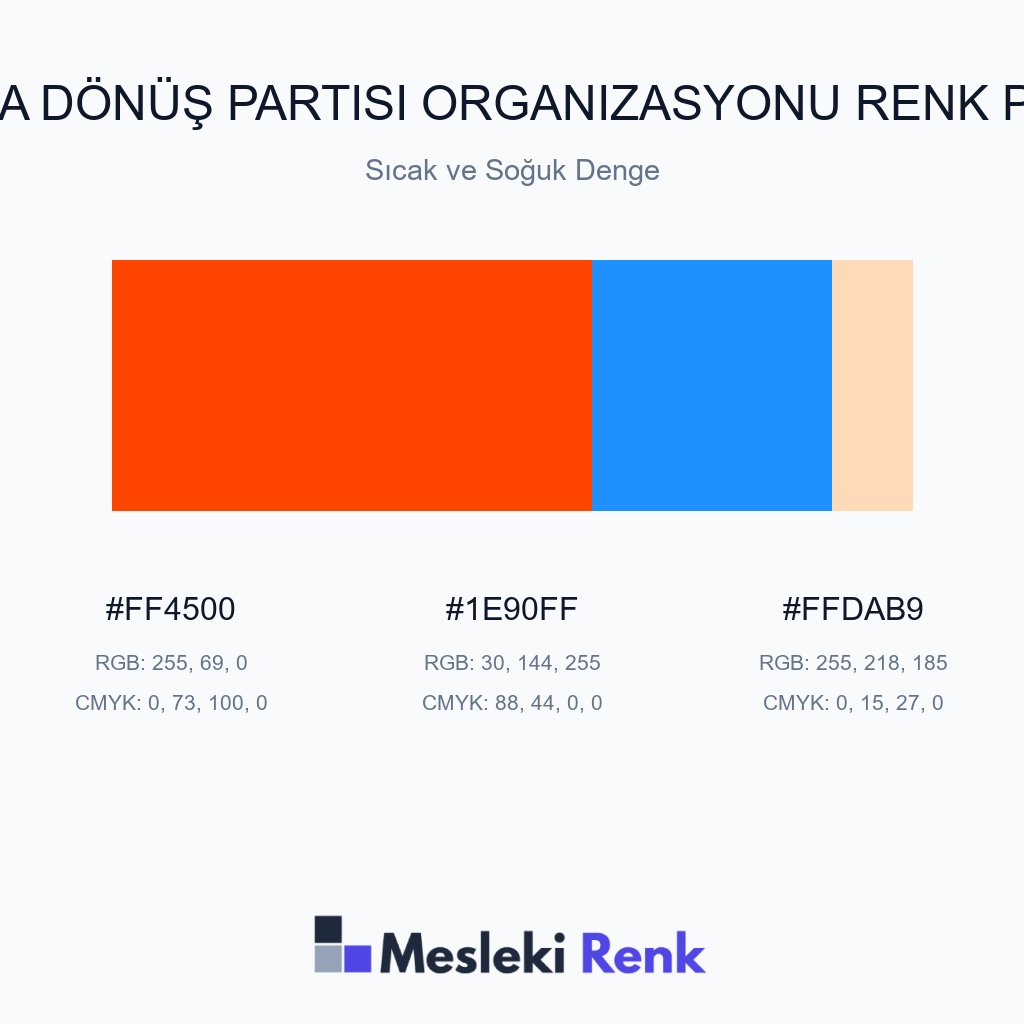 Okula Dönüş Partisi Organizasyonu Sıcak ve Soğuk Denge Renk Paleti
