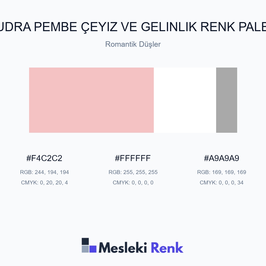 Pudra Pembe Çeyiz ve Gelinlik Romantik Düşler Renk Paleti