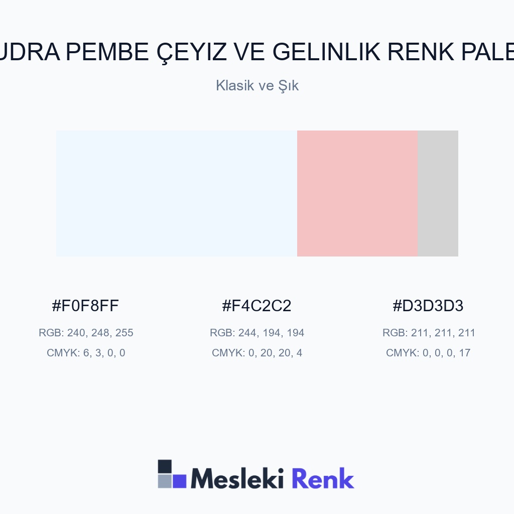 Pudra Pembe Çeyiz ve Gelinlik Klasik ve Şık Renk Paleti
