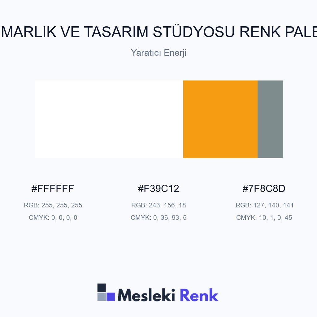 Mimarlık ve Tasarım Stüdyosu Yaratıcı Enerji Renk Paleti