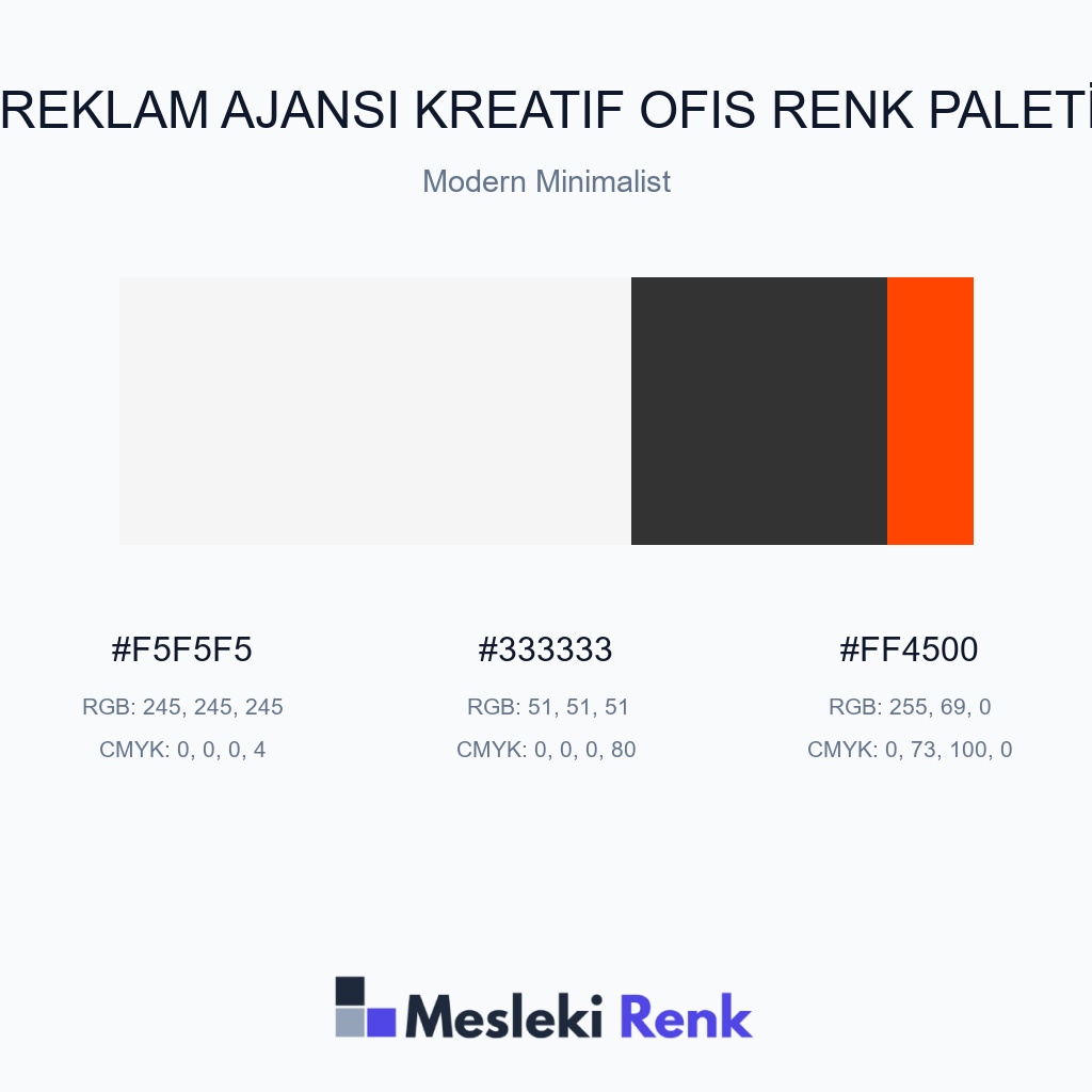 Reklam Ajansı Kreatif Ofis Modern Minimalist Renk Paleti