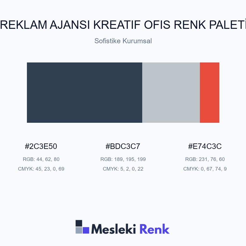 Reklam Ajansı Kreatif Ofis Sofistike Kurumsal Renk Paleti