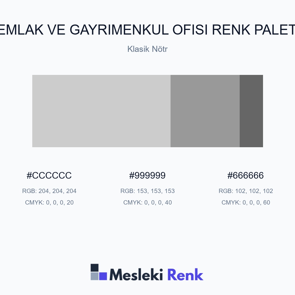 Emlak ve Gayrimenkul Ofisi Klasik Nötr Renk Paleti