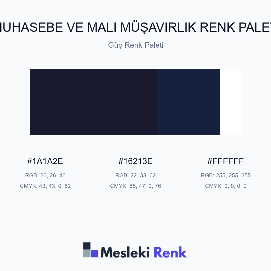 Muhasebe ve Mali Müşavirlik Güç Renk Paleti Renk Paleti