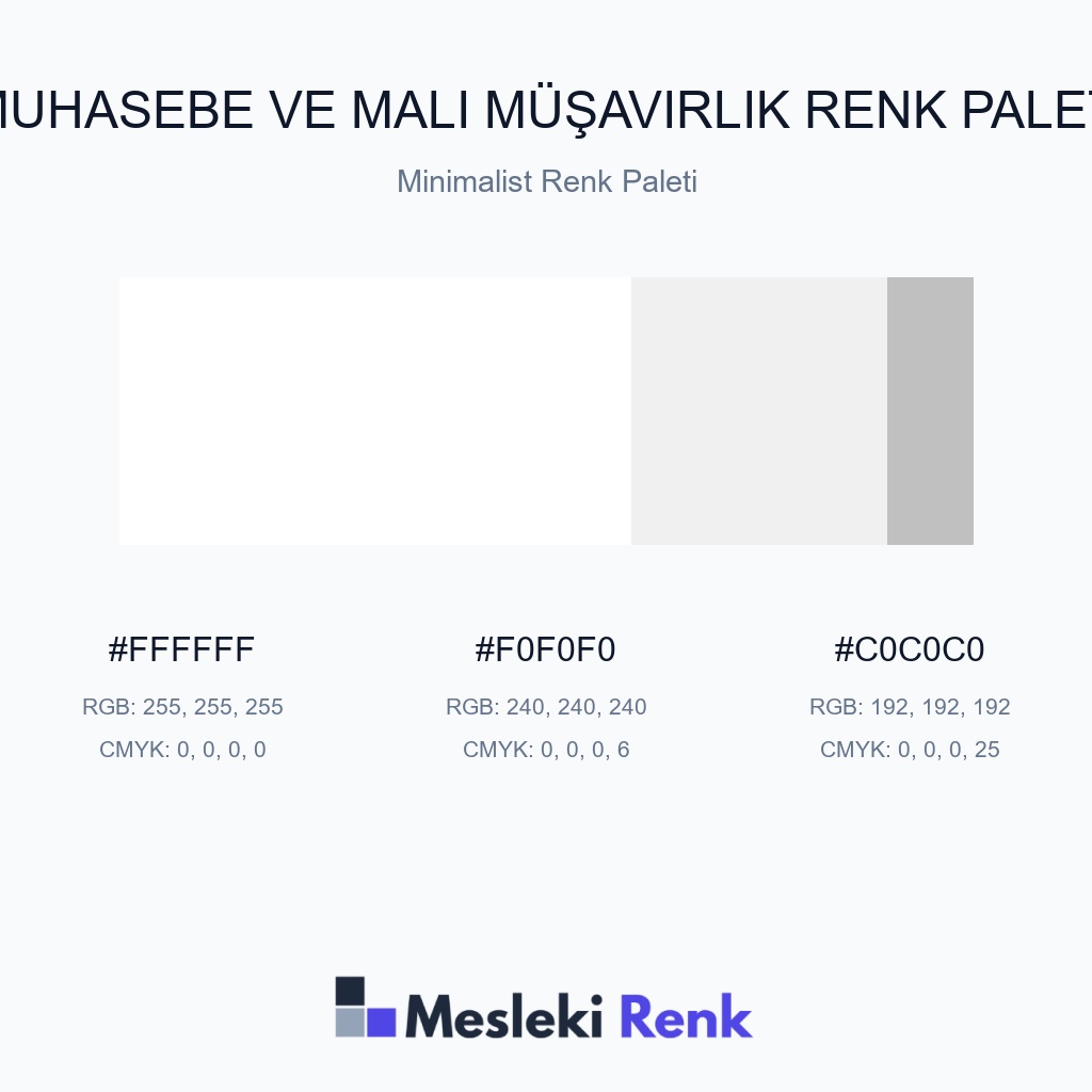 Muhasebe ve Mali Müşavirlik Minimalist Renk Paleti Renk Paleti