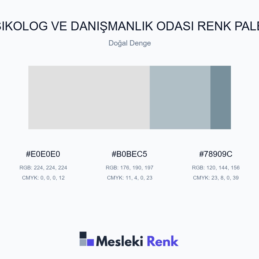 Psikolog ve Danışmanlık Odası Doğal Denge Renk Paleti