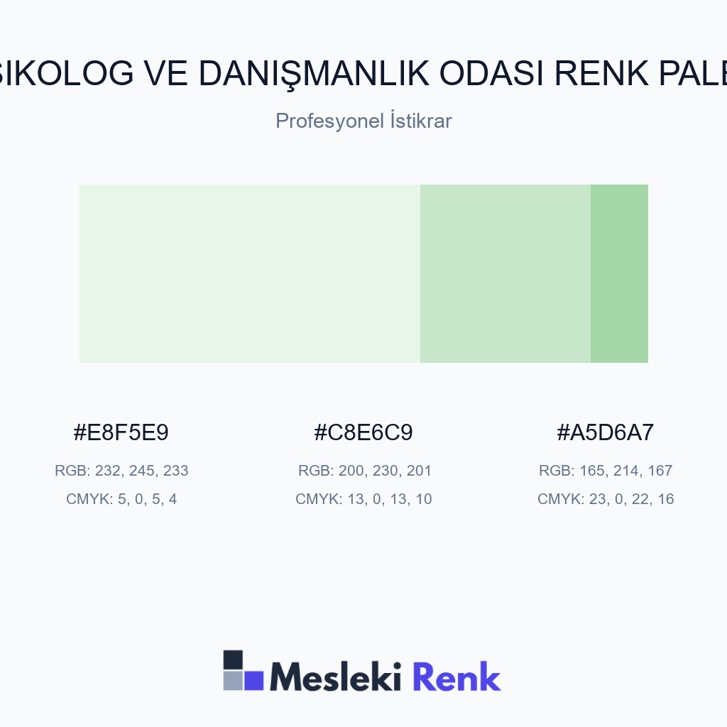 Psikolog ve Danışmanlık Odası Profesyonel İstikrar Renk Paleti