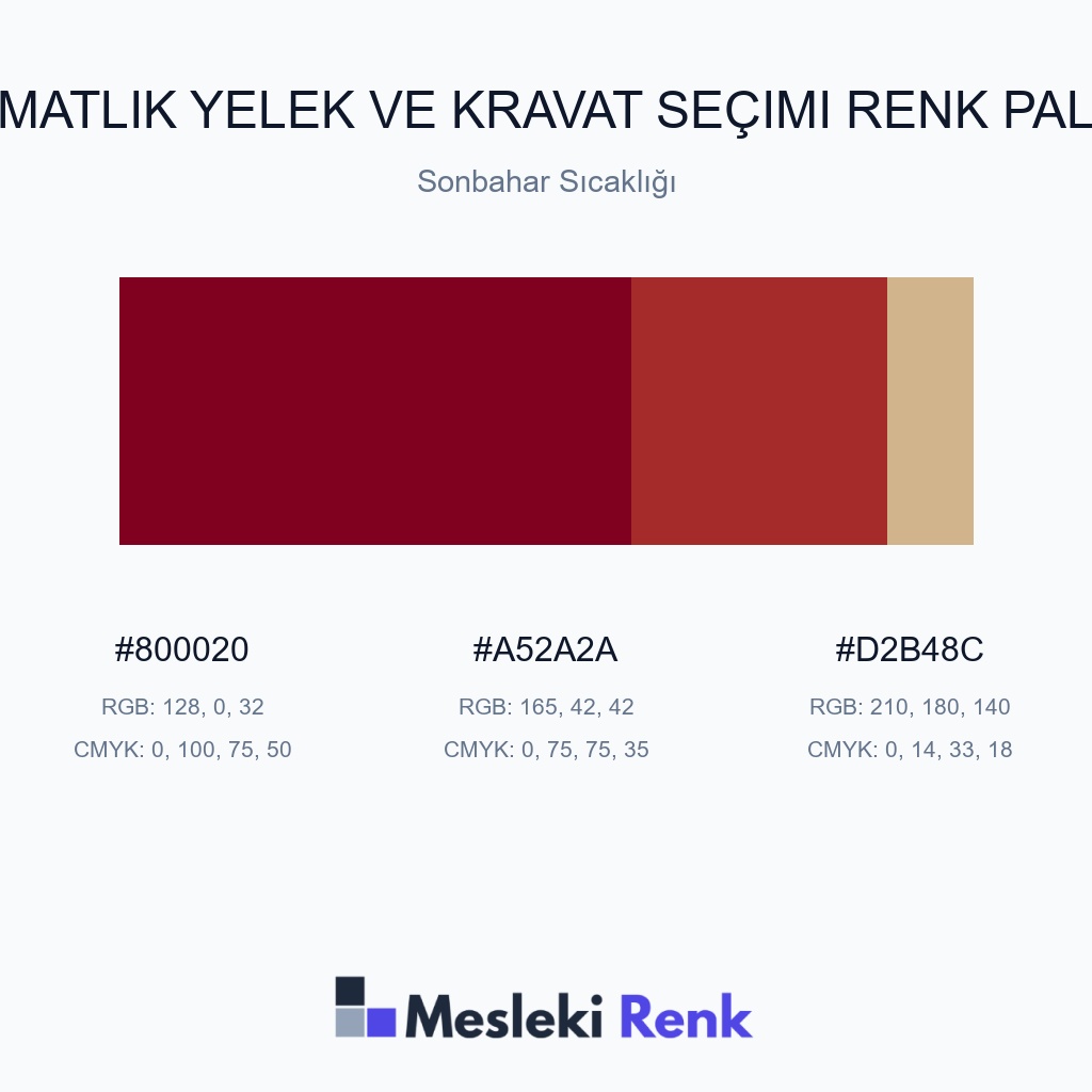 Damatlık Yelek ve Kravat Seçimi Sonbahar Sıcaklığı Renk Paleti