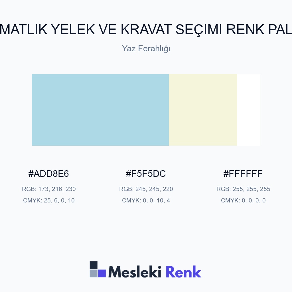 Damatlık Yelek ve Kravat Seçimi Yaz Ferahlığı Renk Paleti