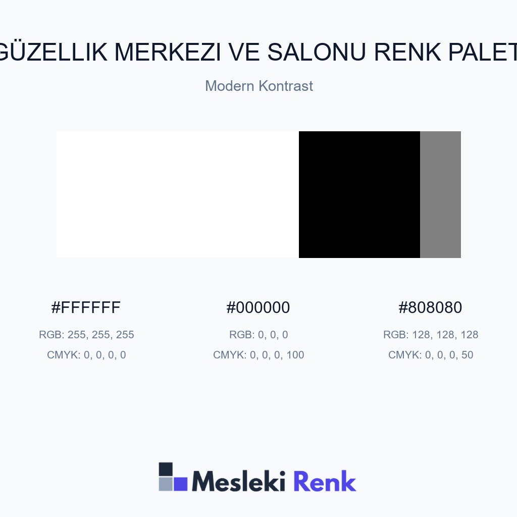 Güzellik Merkezi ve Salonu Modern Kontrast Renk Paleti