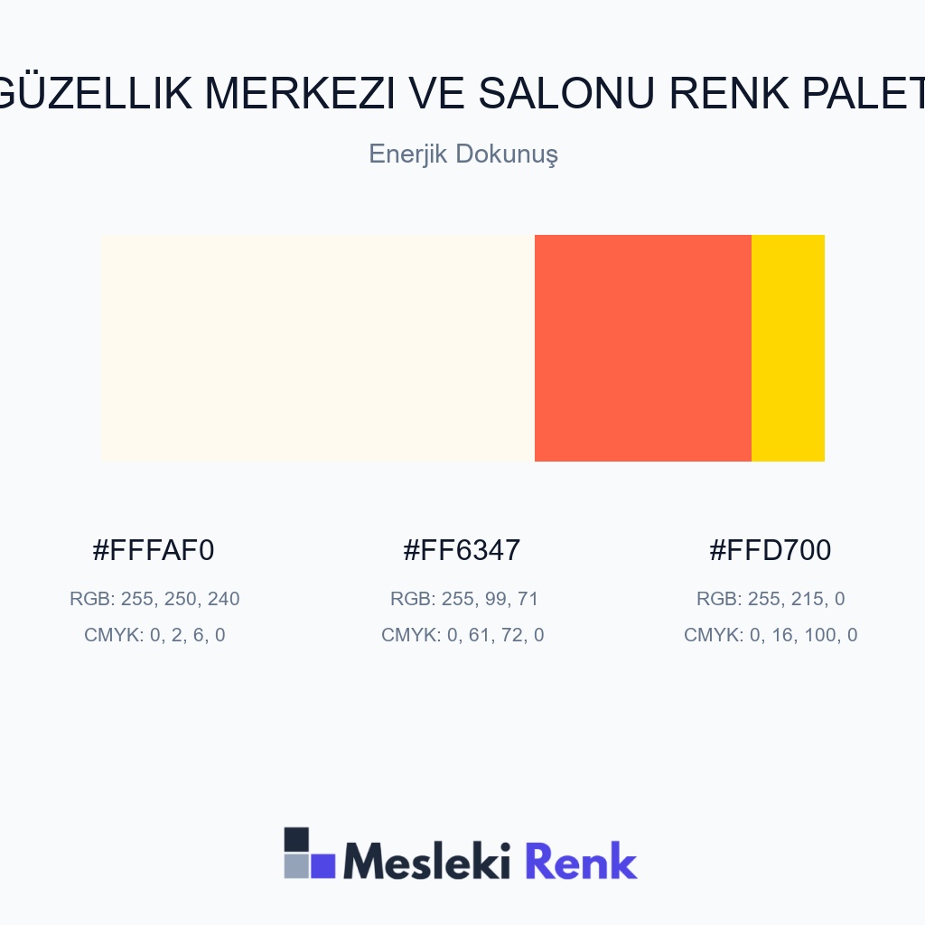 Güzellik Merkezi ve Salonu Enerjik Dokunuş Renk Paleti