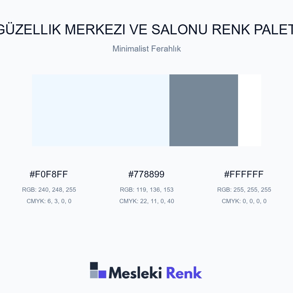 Güzellik Merkezi ve Salonu Minimalist Ferahlık Renk Paleti