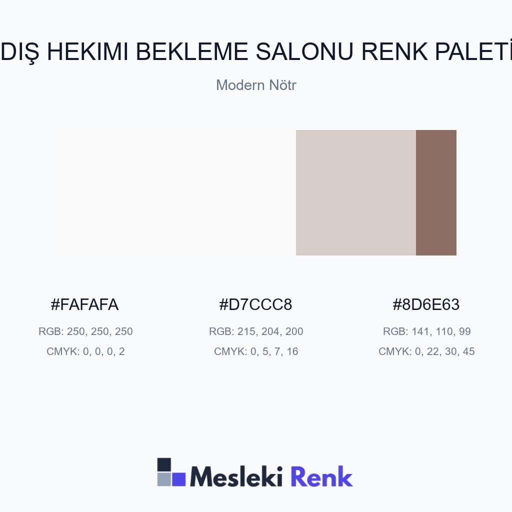 Diş Hekimi Bekleme Salonu Modern Nötr Renk Paleti