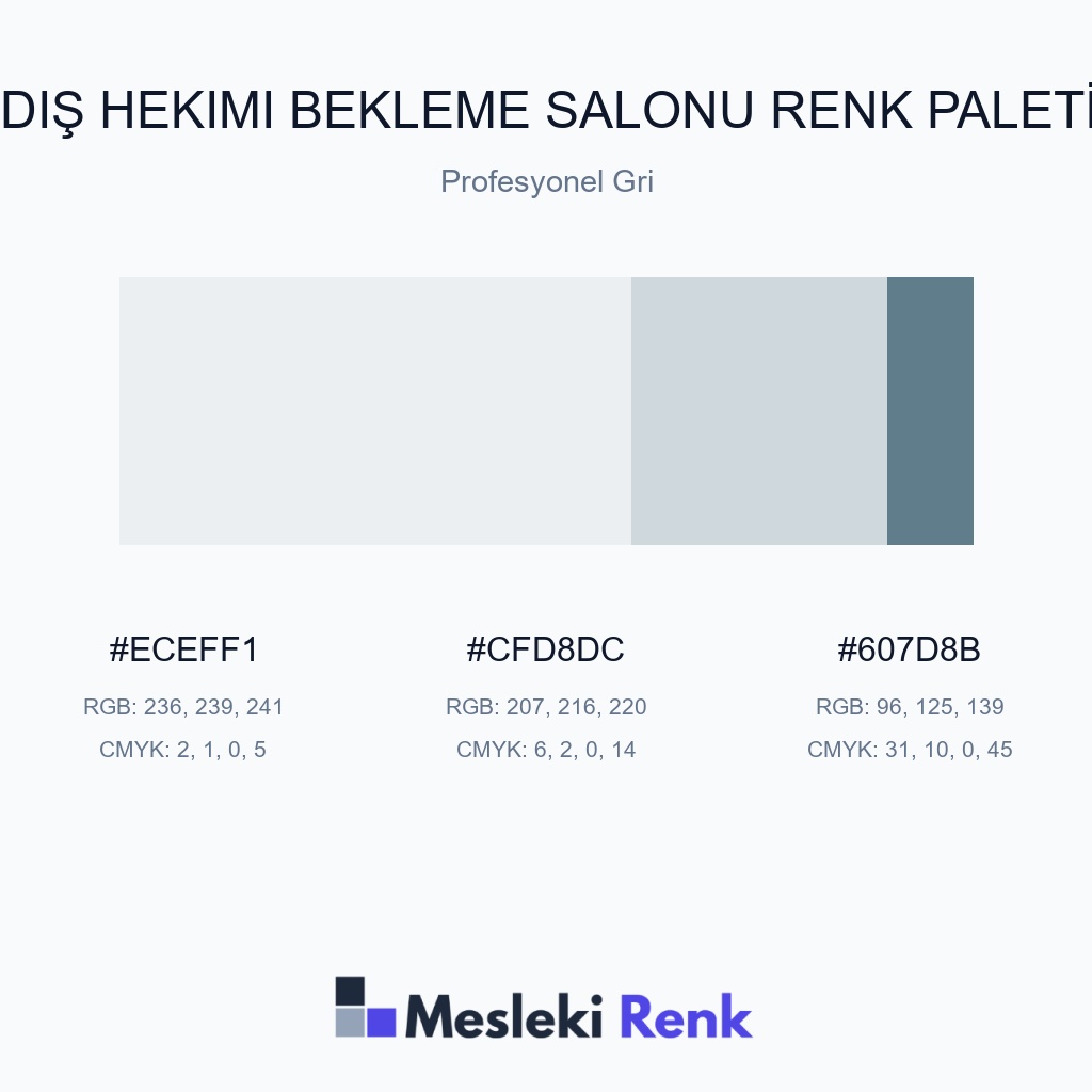 Diş Hekimi Bekleme Salonu Profesyonel Gri Renk Paleti