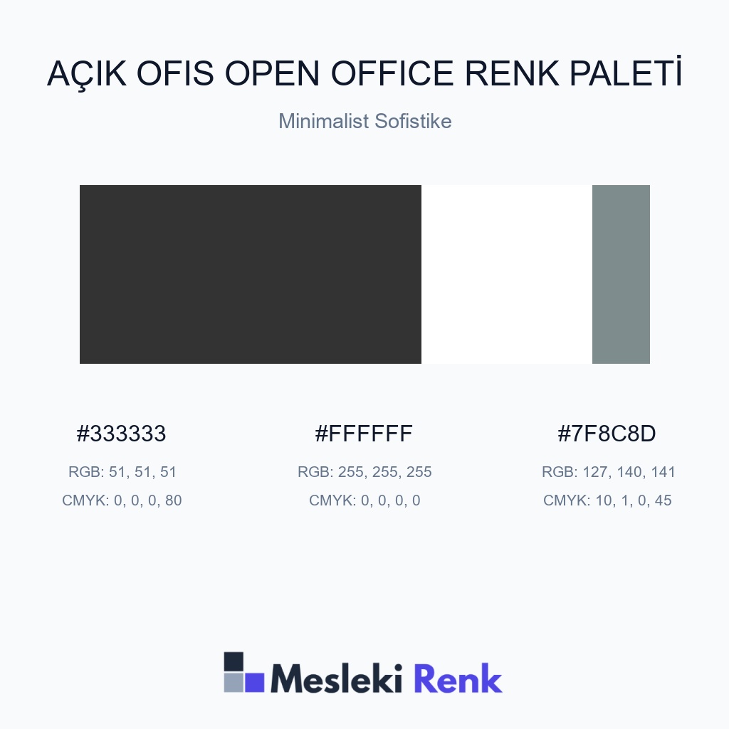 Açık Ofis Open Office Minimalist Sofistike Renk Paleti