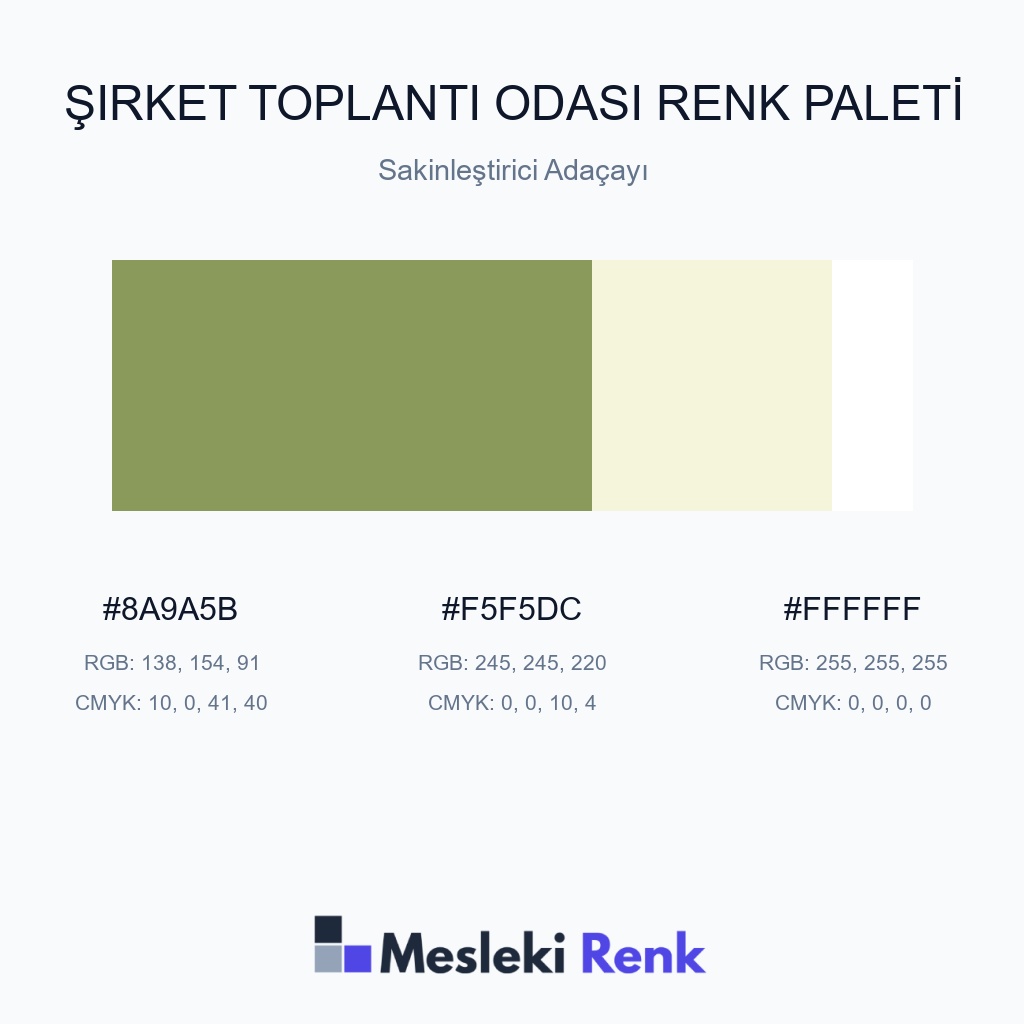 Şirket Toplantı Odası Sakinleştirici Adaçayı Renk Paleti
